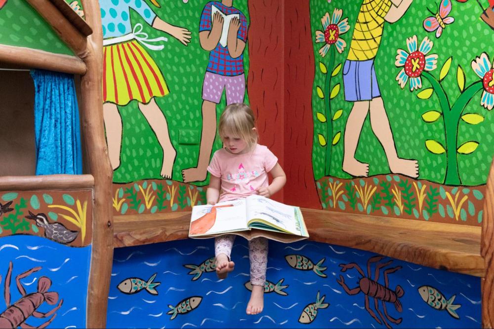 A child reading a book