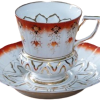 Moustache lidded tea cup and saucer