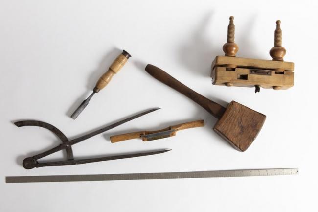 Woodworking tools used by Blind Man