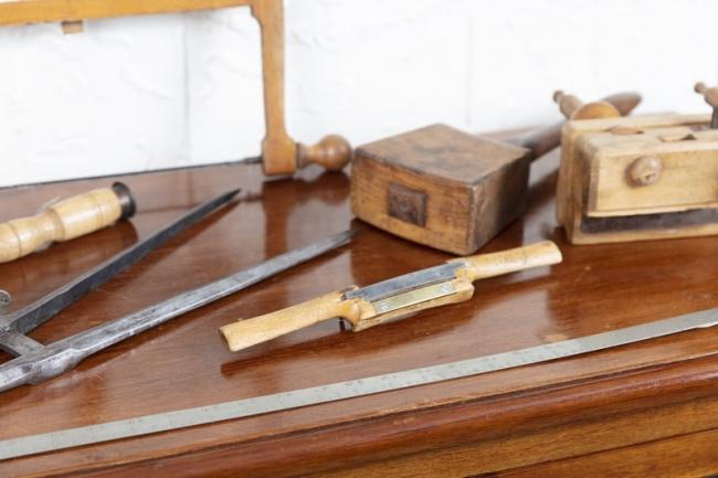 Woodworking tools used by Blind Man