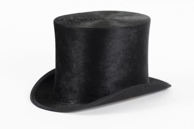 Beaver fur top hat