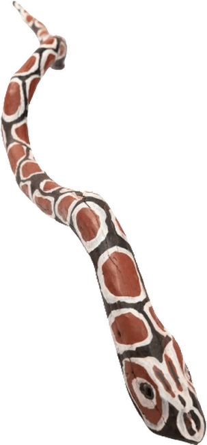 Giant camouflaged snake