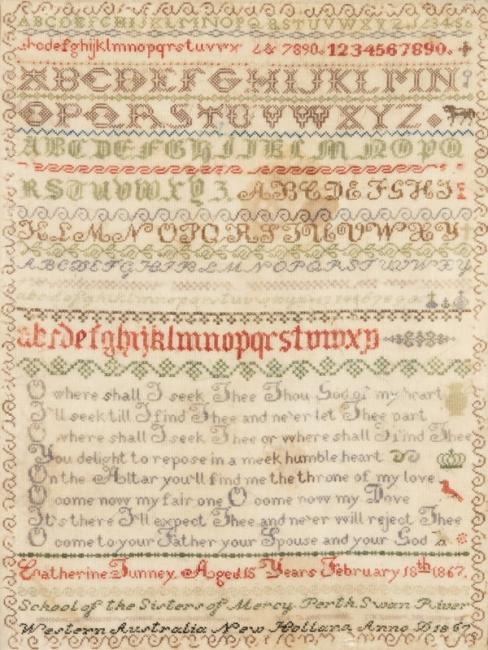 Embroidery Sampler 1867