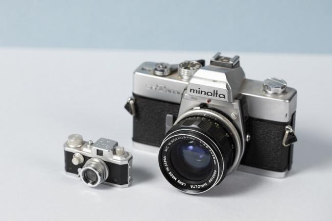 A camera small enough to hold in your hand.