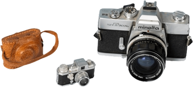 A camera small enough to hold in your hand.