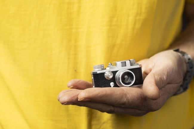 A camera small enough to hold in your hand.