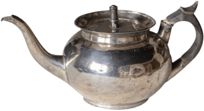 Silver teapot