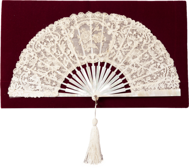 Brussels lace fan