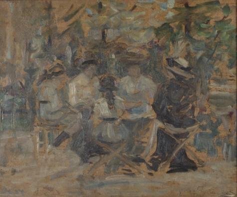 “Family Group, Luxembourg Gardens” by Kathleen O’Connor