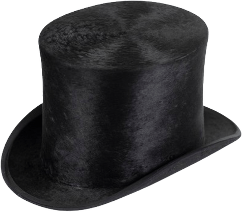 Beaver fur top hat