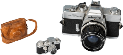 A camera small enough to hold in your hand.